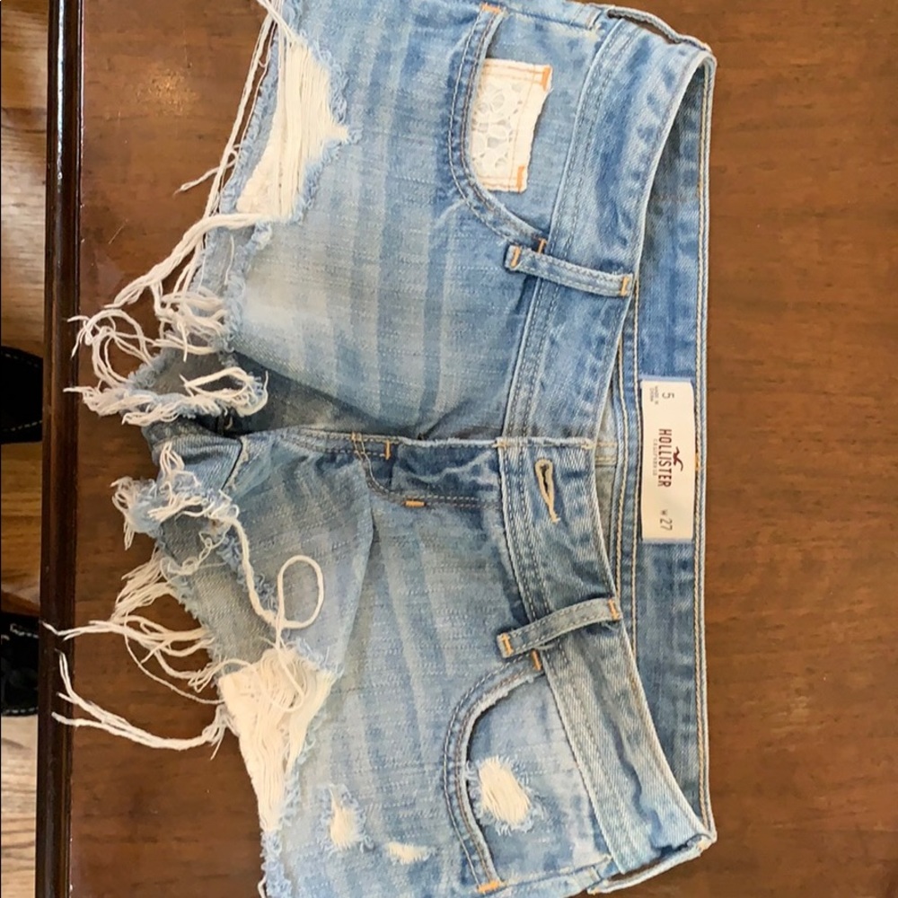 Hollister denim ripped shorts.